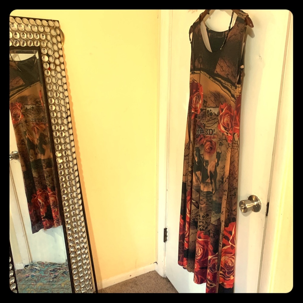 Southwestern antique style sleeves dress